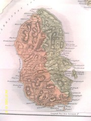 Antique Map of Bute Shire. c.1882. Steel engraving by Lizars.