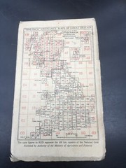Ordnance Survey Vintage Cloth One-Inch Map of Oxford and Newbury Published 1948