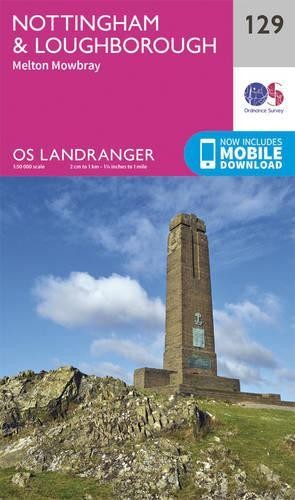 Nottingham & Loughborough, Melton Mowbray (Map) OS Landranger Map
