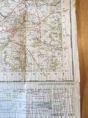 1953 Ordnance Survey One Inch Seventh Series Cloth Map 143 Gloucester & Malvern