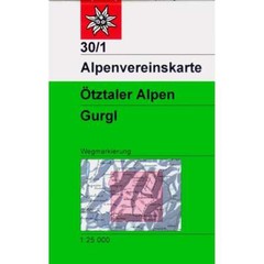 Central Alps Map 30/1: Otztaler Alpen Gurgl with Walk and Ski Routes Austria