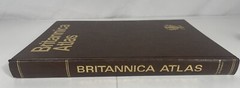 Britannica Atlas Hardcover 1989 Oversized Hardcover Leather