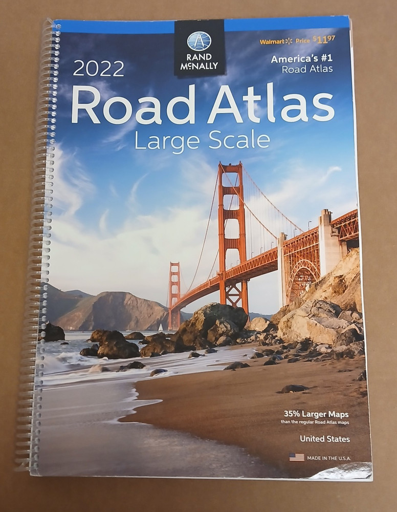 2022 Road Atlas Large Scale by Rand McNally Spiral Bound