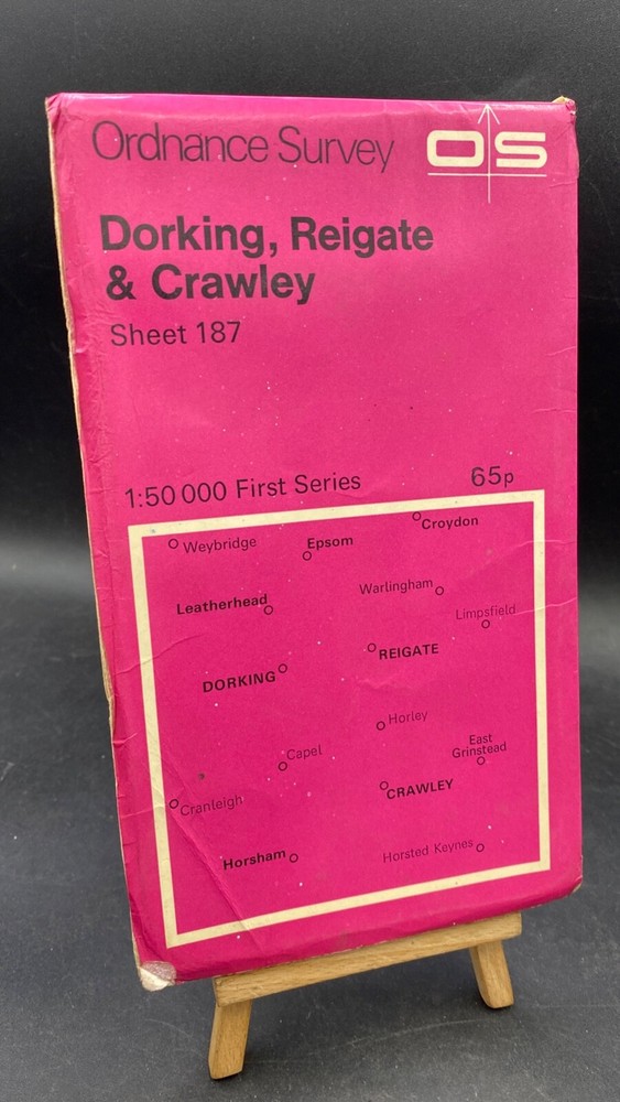 Historic Ordnance Survey Map Sheet 187 1:50 000 1974 1st Series Dorking Reigate