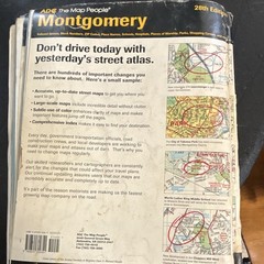 ADC The Map People Street Atlas Lot MD/DC: Baltimore, Frederick, Montgomery +