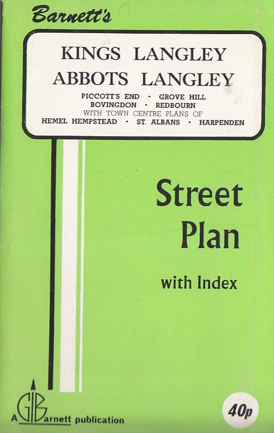 Barnett’s Street Plan of Kings Langley, Abbot’s Langley & area (Vintage 1970s)