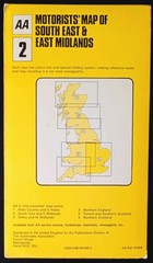 AA 5-Mile Motorists’ Map Series 2. South East & East Midlands (2nd Edition 1981)