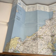 Vintage 1975/6 RAC road Map Of Cornwall & The Scilly Isles 1.65 Miles To 1”