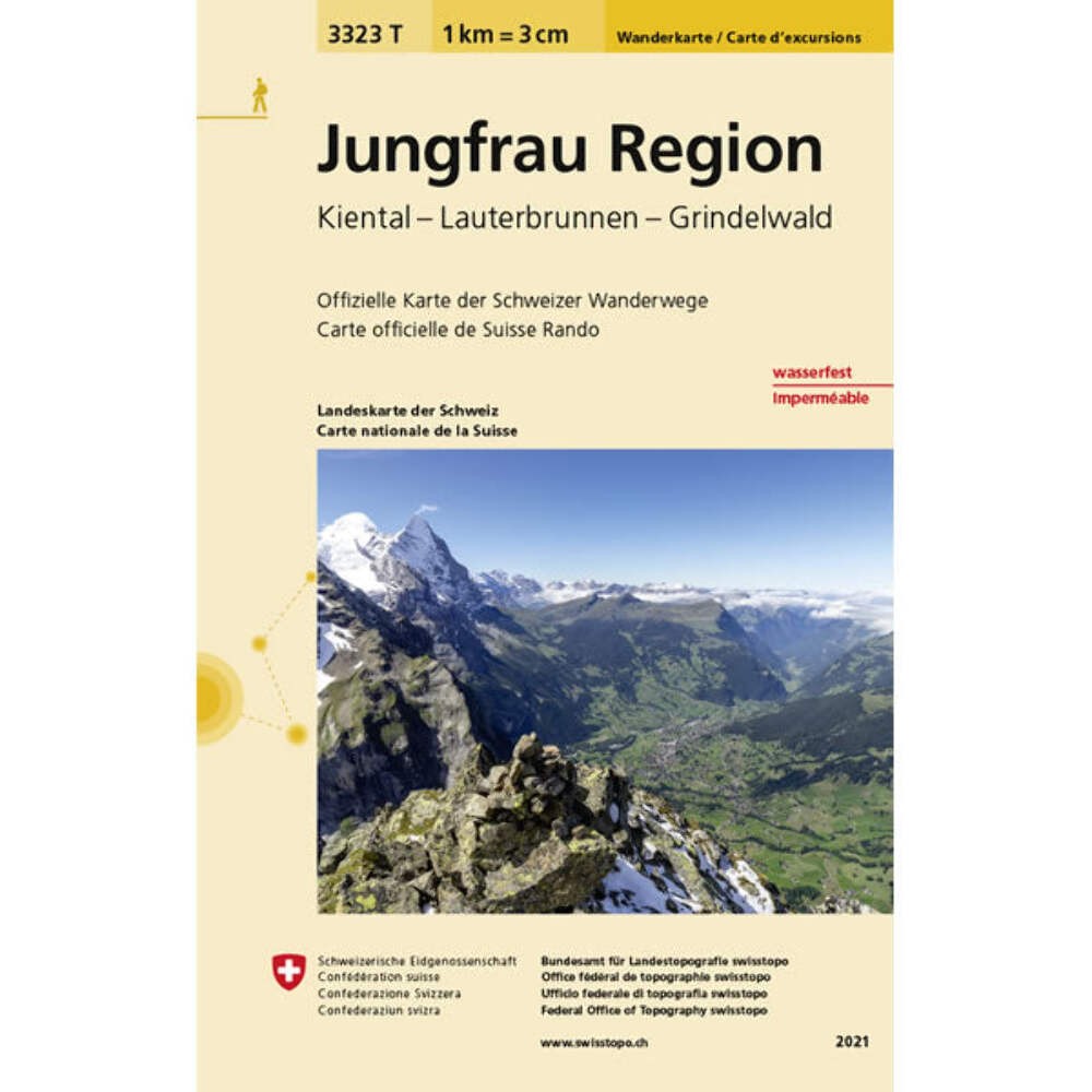 Jungfrau Region (Switzerland) Walking Map 3323T – 1:33,333 scale