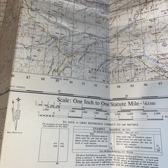 Vintage Ordnance Survey One Inch Teesdale 1964 Map Sheet 84 Cloth
