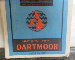 Bartholomew’s Revised Half Inch Map of Dartmoor Folded Map Good Condition