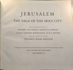 Jerusalem The Saga of the Holy City 1954 Illustrated Maps Atlas Avi-Yonah