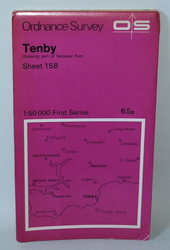 Ordnance Survey 1:50,000 Map – Tenby, Sheet 158 – 1974