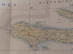 WORLD AERONAUTICAL CHART Jamaica. Caribbean Sea 1955 ORIGINAL MAP 647 28″X22″
