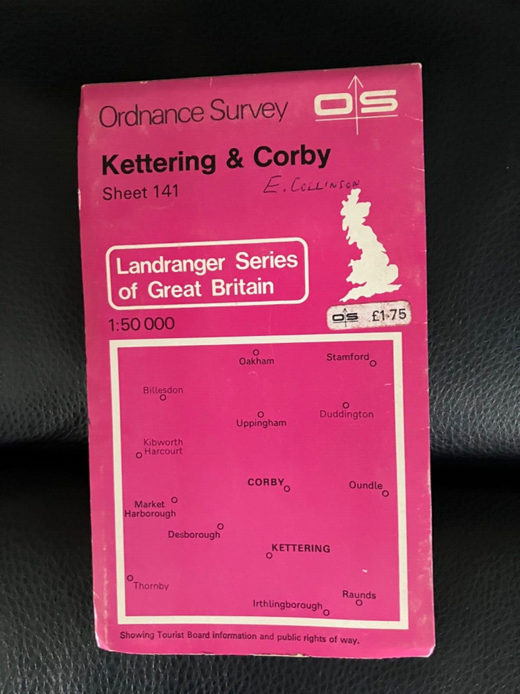Ordnance Survey Landranger sheet 141 Kettering & Corby, 1979
