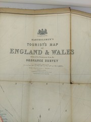 Vintage Tourist’s Map of England and Wales Bartholomew’s Linen