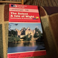 OS Landranger 196, The Solent & Isle of Wight map, Southampton & Portsmouth
