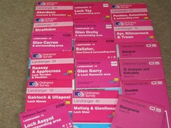 OS Ordnance Survey Landranger Maps – Scotland – vgc but marked covers; 1976-1998