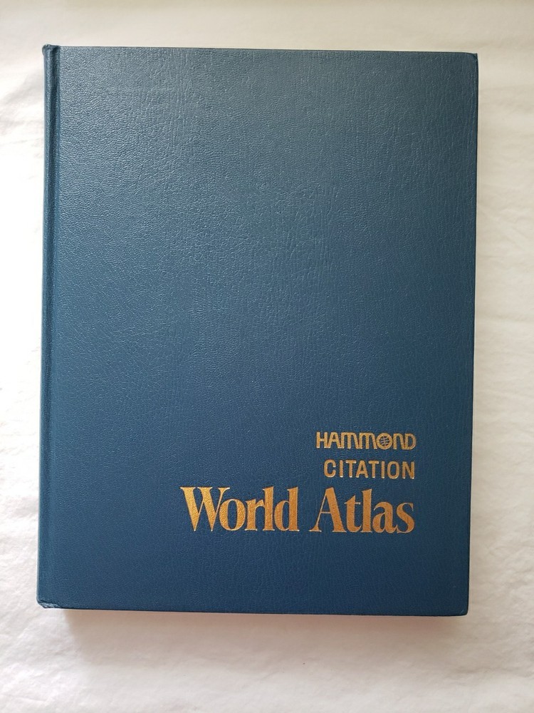 1977 Hammond Contemporary World Atlas No Jacket Very Good