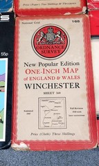 6 x Ordnance Survey Maps Mostly One Inch Maps