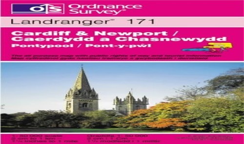 Cardiff and Newport, Pontypool (Landrang… by Ordnance Survey Sheet map, folded