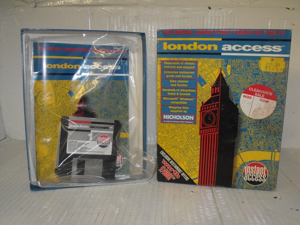 London Access Street Map Big Box Floppy Disk