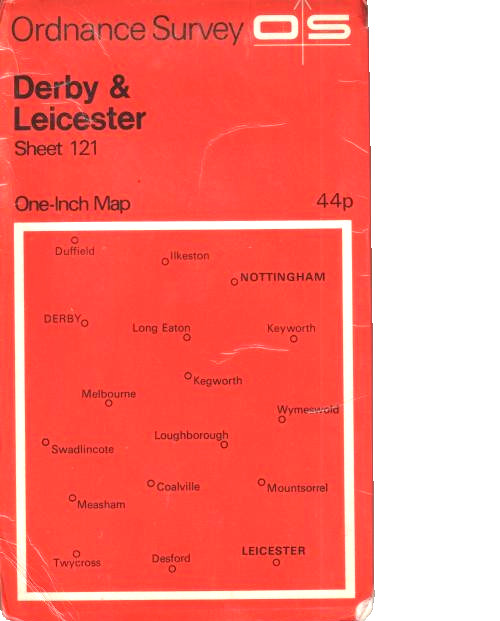 DERBY & LEICESTER – Ordnance Survey one inch map