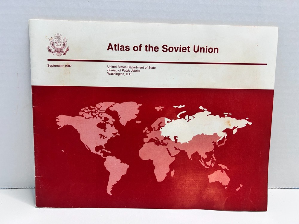 Atlas of the Soviet Union US Dept of State Booklet September 1987 Vintage