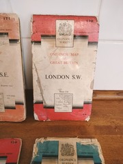 National Grid 5th & 7th Series Maps X 6 South East England-London-Chichester.