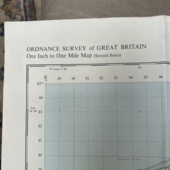 Vintage Map Denbigh Wales 1961 Large Ordance Survey