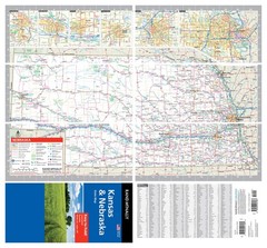 Rand McNally Easy to Fold: Kansas/Nebraska State Laminated Map