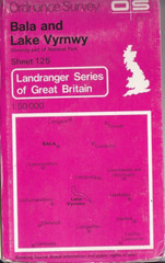 Ordnance Survey Landranger Map 1:50,000 Sheet 125 Bala and Lake Vyrnwy