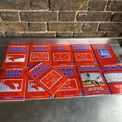 10x vintage old philips Local super County Red Book Map street map guides bundle