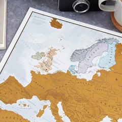 Detailed Scratch The World Map with A2 Bonus Map – Travel Tracker Gift
