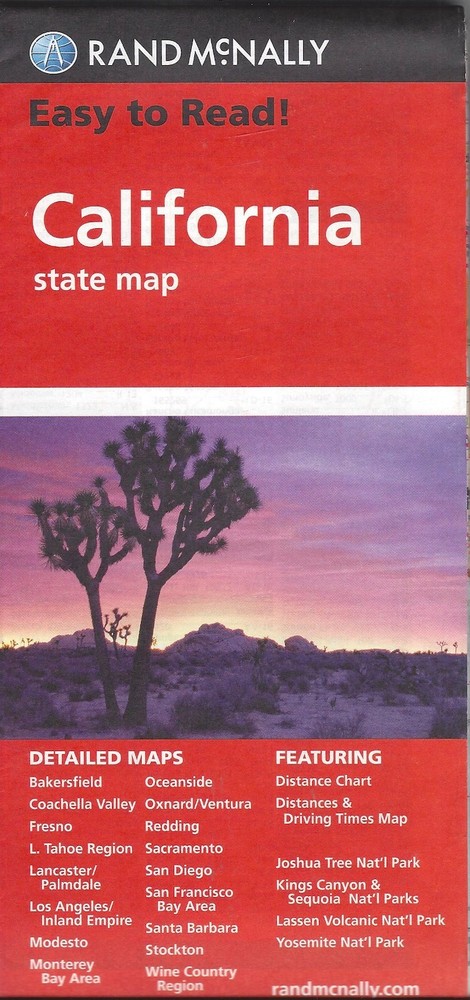 State Road Map of California, Easy To Read!, by Rand McNally – 2023 Edition