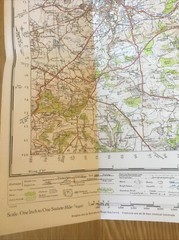 1946 Ordnance Survey One Inch Popular Edition Cloth Map 144 Cheltenham & Evesham