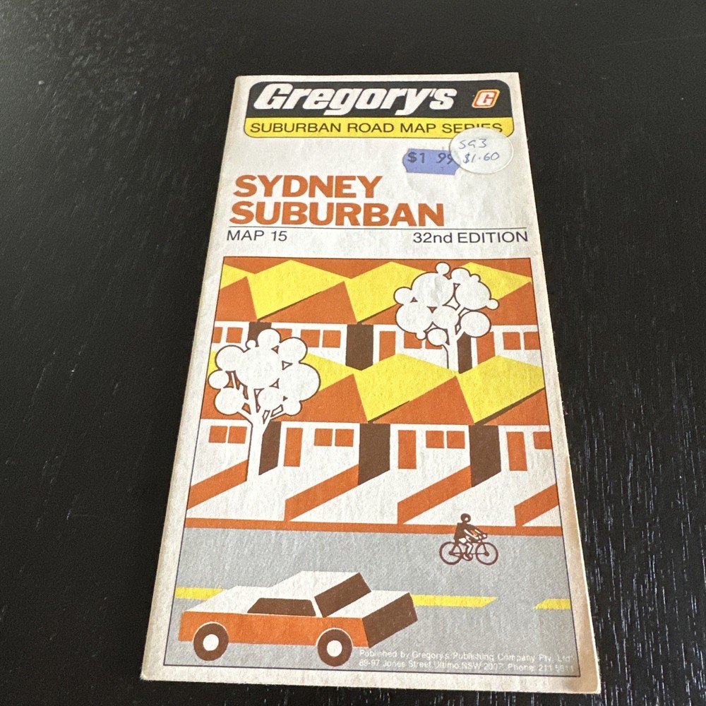 Gregory’s Sydney Suburban Map 15 Vintage 32nd Edition