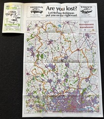 G.I. Barnett’s Map of Hertfordshire & Bedfordshire – c1985