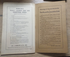 RARE Vintage Burrow’s RAC County Map & Gazetteer no 12 or 124 2nd ed. Shropshire