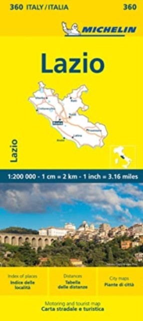 Lazio – Michelin Local Map 360 by Michelin (Sheet map, folded)
