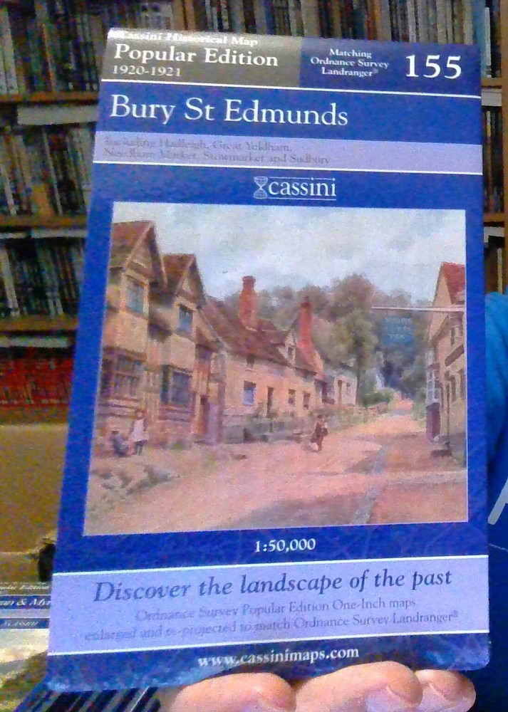 Map OF Bury St Edmunds 1920-1921 Cassini POPULAR EDITION No 155 BRAND NEW