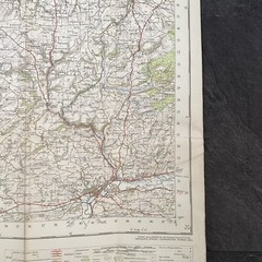 Vintage 1952 Ordnance Survey One Inch Cloth Map Cardigan Good Cond Free Postage