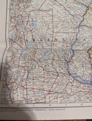 Eastern South America Vintage National Geographic Map (1955) Old Brazil Uruguay