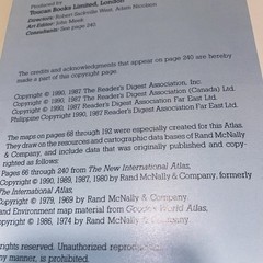 Reader’s Digest : Atlas of the World – Rand McNally Maps (1987, Hardcover, DJ)