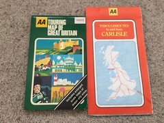 Vintage Collection of TEN Vintage AA Maps, inc EUROPE, SCOTLAND. FOLD OUT MAP