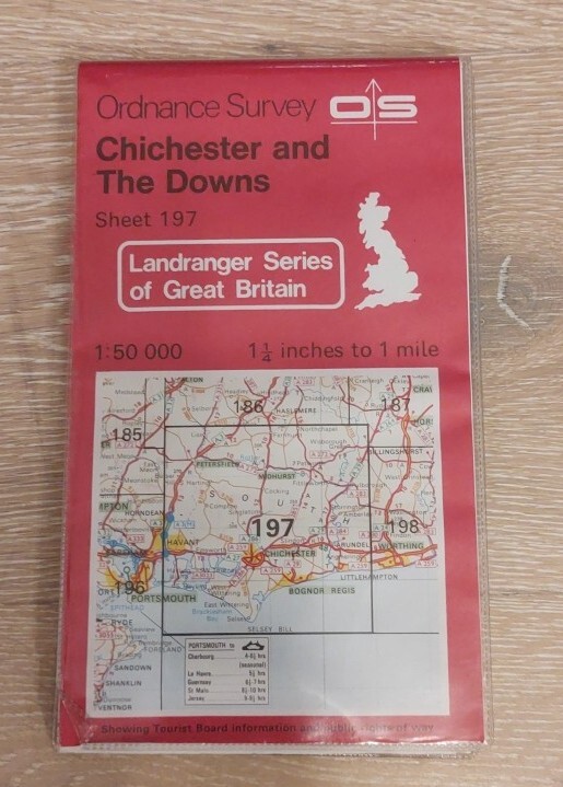 Ordinance Survey – Chichester and The Downs Sheet 197 Map (1984)