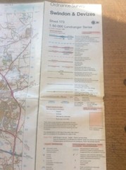 Landranger OS 1:50000 Map of Great Britain Swindon & Devizes sheet 173 by Morley