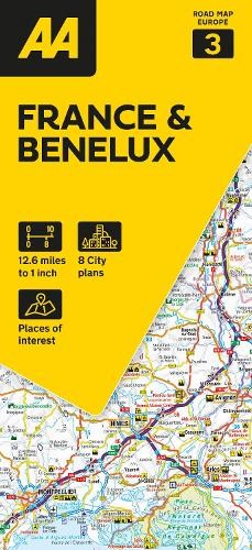 AA Road Map France & Benelux (Map) AA Road Map Europe Series