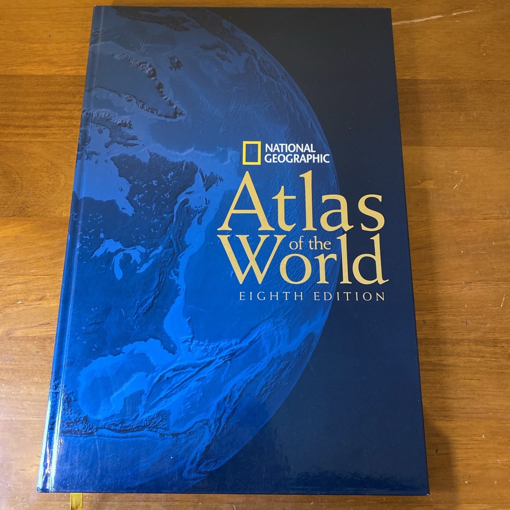 Large 19″ X 12″ National Geographic ATLAS OF THE WORLD Eighth Edition VGC