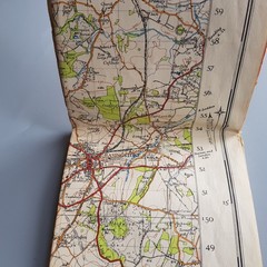 Winchester England Ordnance Survey #168 Map Hiking 1945 foldout Britain vintage